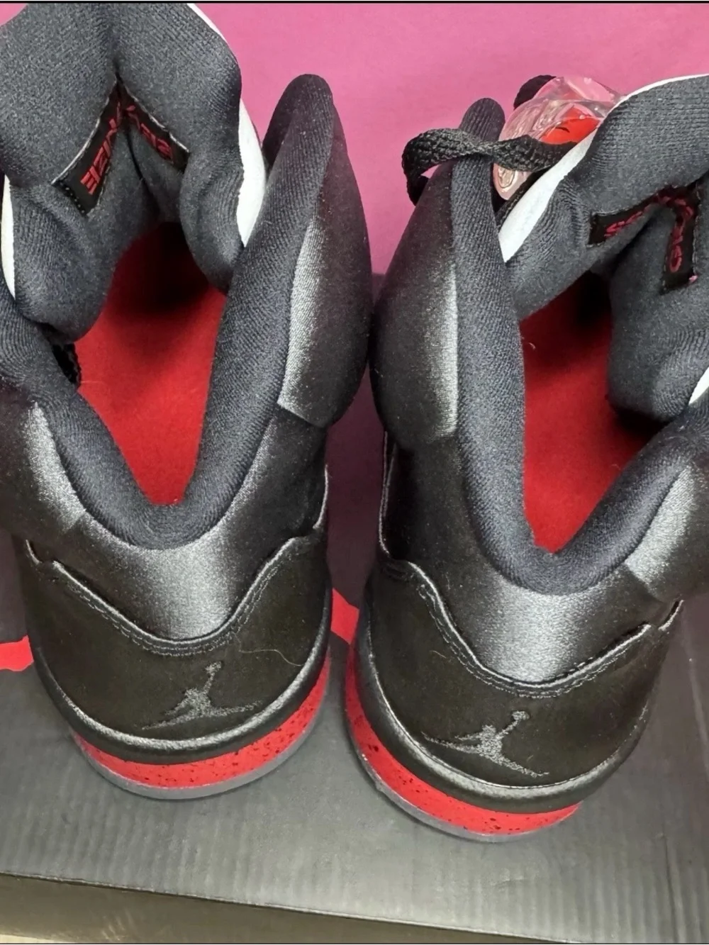Air Jordan Retro 5 Black and Red Men's Basketball Sneakers 2018